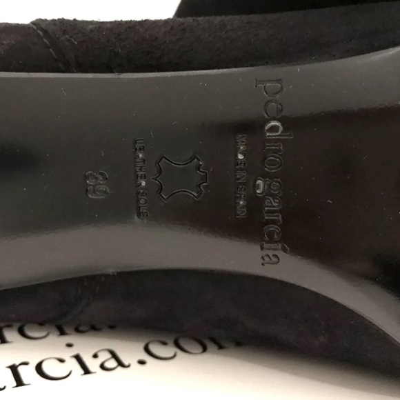 Pedro Garcia Engel Chelsea Suede Booties Black - Picture 10 of 10